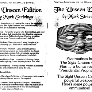 Mark Strivings - The Unseen Edition