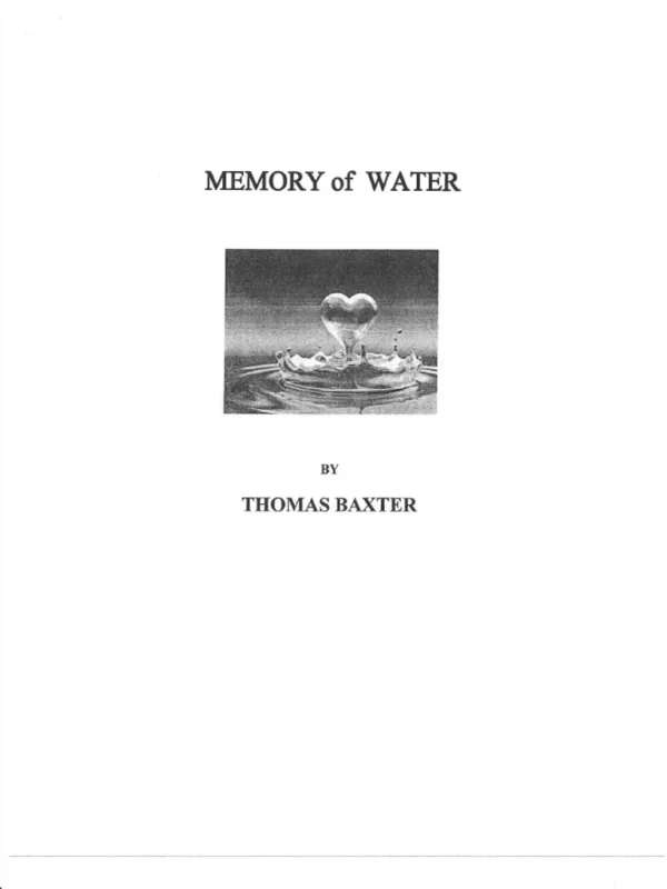 Thomas Baxter - Memory of Water
