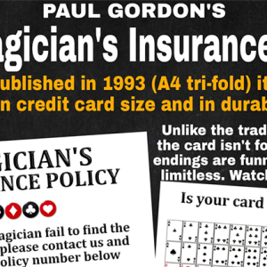 The Magician's Insurance Policy by Paul Gordon (New 2025)